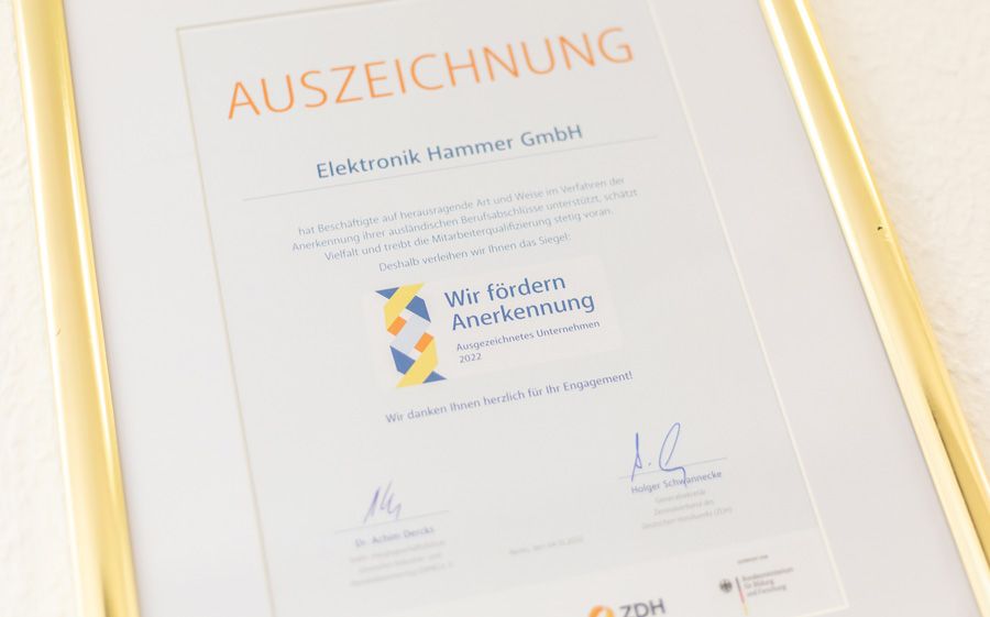 Elektronik Hammer GmbH, Auszeichnung
